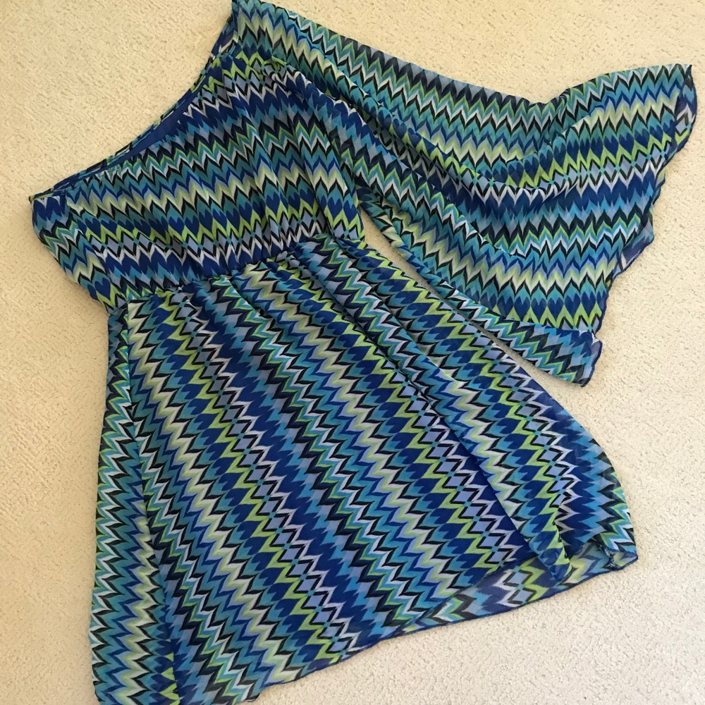 Ruby Rox One Shoulder Chevron Mini Dress - Picture 4 of 4